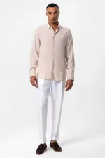 Antioch Beige Long-Sleeved Men's Shirt