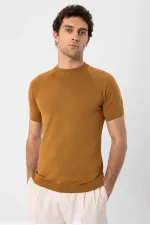 Antioch Tobacco Bicycle Collar Knit T-Shirt