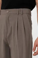 Antioch Sütlü Kahve Çift Pileli Baggy Fit Erkek Pantolon Antioch Sütlü Kahve Çift Pileli Baggy Fit Erkek Pantolon