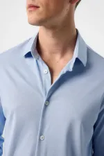 Antioch Bebe Mavi Slim Fit Erkek Gömlek