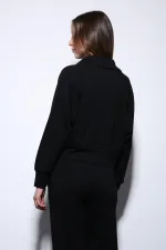 Antioch Siyah Fermuarlı Kadın Eşofman Takım