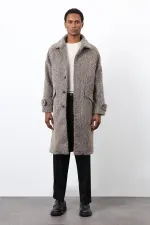 Antioch Coffee Faux Fur Men's Coat