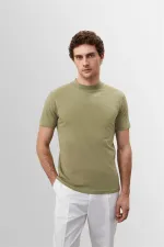 T-shirt basique Antioch kaki clair coupe slim