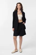 Antioch Siyah Kruvaze Kadın Blazer Ceket