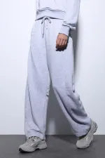 Pantalon de survêtement Antioch Grey Melange Basic à jambes droites pour femme