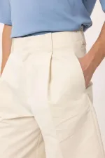 Bermuda plissé taille haute décontracté Antioch Stone pour homme