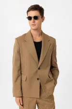 Antioch Camel Relax Fit Erkek Blazer Ceket
