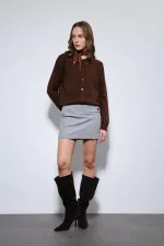 Gilet Antioch Coffee à texture douce