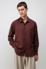 Antioch Bordo Teknik Regular Fit Erkek Gömlek