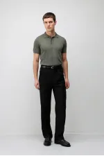T-shirt en maille pour homme Antioch Khaki Comfort Slim à col polo