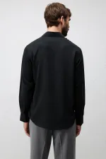 Antioch Black Technical Regular Fit Men's Shirt