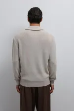 Antioch Stone Zipper Knit Men's Sweater