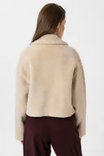 Antioch Bej Kadın Yumuşak Dokulu Mont