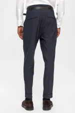 Antioch Indigo Belted Double Hem Trousers
