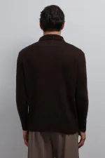 Pull pour homme à col boutonné Antioch Coffee