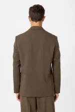 Veste blazer technique pour homme Antioch Khaki, coupe décontractée, croisée
