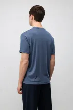 T-shirt texturé premium Antioch Indigo pour homme