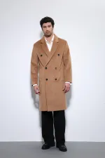 Antioch Camel Wool Blend Double-Breasted Men's Coat