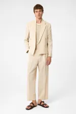 Antioch Stone High Waist Pleated Relax Fit Men's Trousers