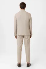 Costume classique pour homme Antioch beige, coupe ajustée