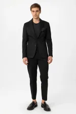 Costume Antioch noir coupe slim confortable pour homme