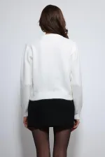 Gilet Antioch écru à texture douce