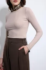 T-shirt basique beige à manches longues Antioch