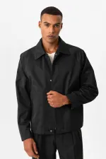 Antioch Black Crop Fit Spring Men's Jacket