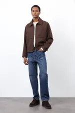 Antioch Kahve Regular Fit Dokulu Erkek Mont