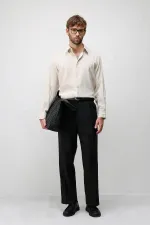 Antioch Stone Modal Blend Textured Men's Shirt