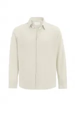 Antioch Stone Relax Fit Textured Men's Shirt