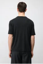 T-shirt homme Antioch noir à col boutonné