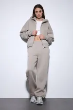 Antioch Light Mink Zip-Up Hooded Women's Sweatshirt