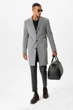 Veste Antioch grise coupe slim, col homme