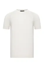 Antioch Ekru Bisiklet Yaka Triko T-Shirt