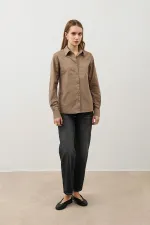 Antioch Vizon Basic Slim Fit Kadın Gömlek