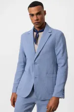 Antioch Mavi Astarsız Torba Cepli Erkek Blazer Ceket Antioch Mavi Astarsız Torba Cepli Erkek Blazer Ceket