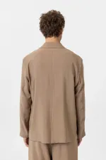 Antioch Vizon Relax Fit Diagonel İnce Erkek Blazer Ceket