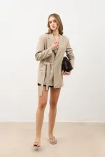 Antioch Bej Kuşaklı Kadın Blazer