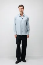 Antioch Bebe Blue Technical Regular Fit Men's Shirt