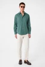 Chemise homme Antioch verte coupe slim