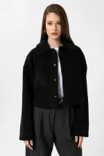 Antioch Siyah Kadın Yumuşak Dokulu Mont