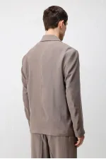 Antioch Mink Modal Blend Relaxed Fit Men's Blazer Jacket