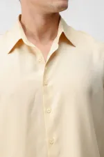 Antioch Sarı Teknik Regular Fit Erkek Gömlek