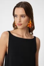 Antioch Black Linen Blend Women's Mini Dress