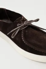 Antioch Kahve Yumuşak Dikişli Burun Deri Ayakkabı