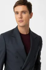 Costume homme Antioch bleu marine croisé coupe italienne