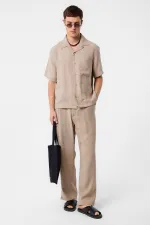 Antioch Bej Modal Kumaş Erkek Gömlek