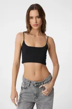 Antioch Black Basic Women's Strappy Top