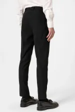 Antioch Siyah Yüksek Bel Klasik Erkek Pantolon